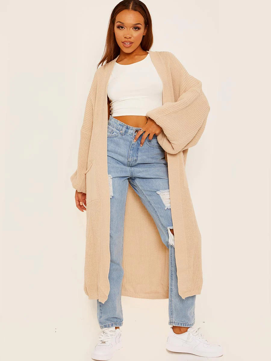 ‘Myla’ Beige Longline Cardigan