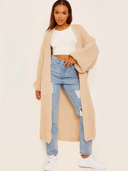‘Myla’ Beige Longline Cardigan