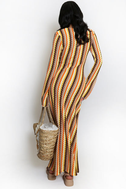 ‘Mila’ Zig Zag Ring Detail Dress