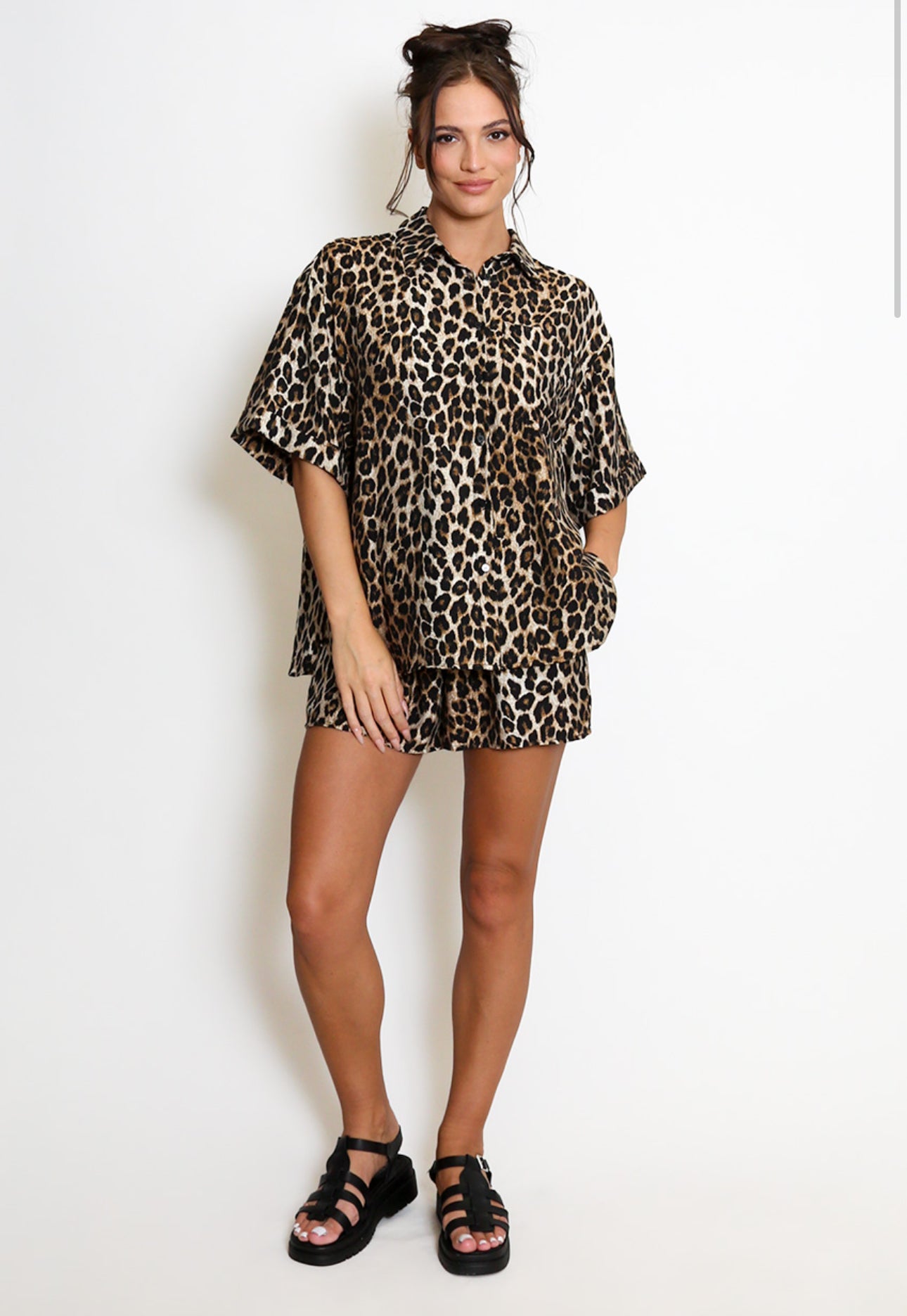 ‘Zoey’ Leopard Print Two Piece