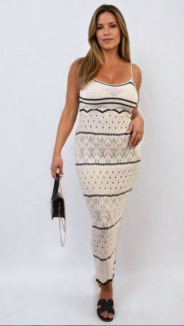 ‘Zara’ Crochet Knitted Midi Dress