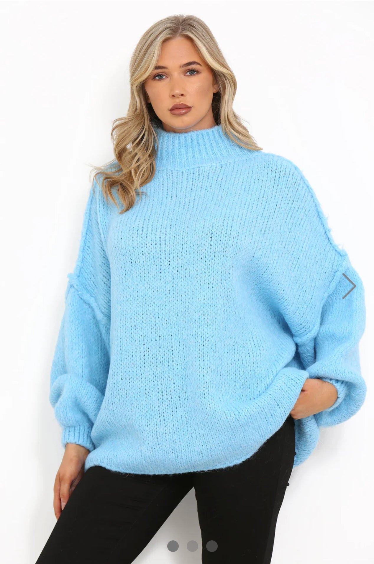 ‘Karina’ Blue Oversized Jumper