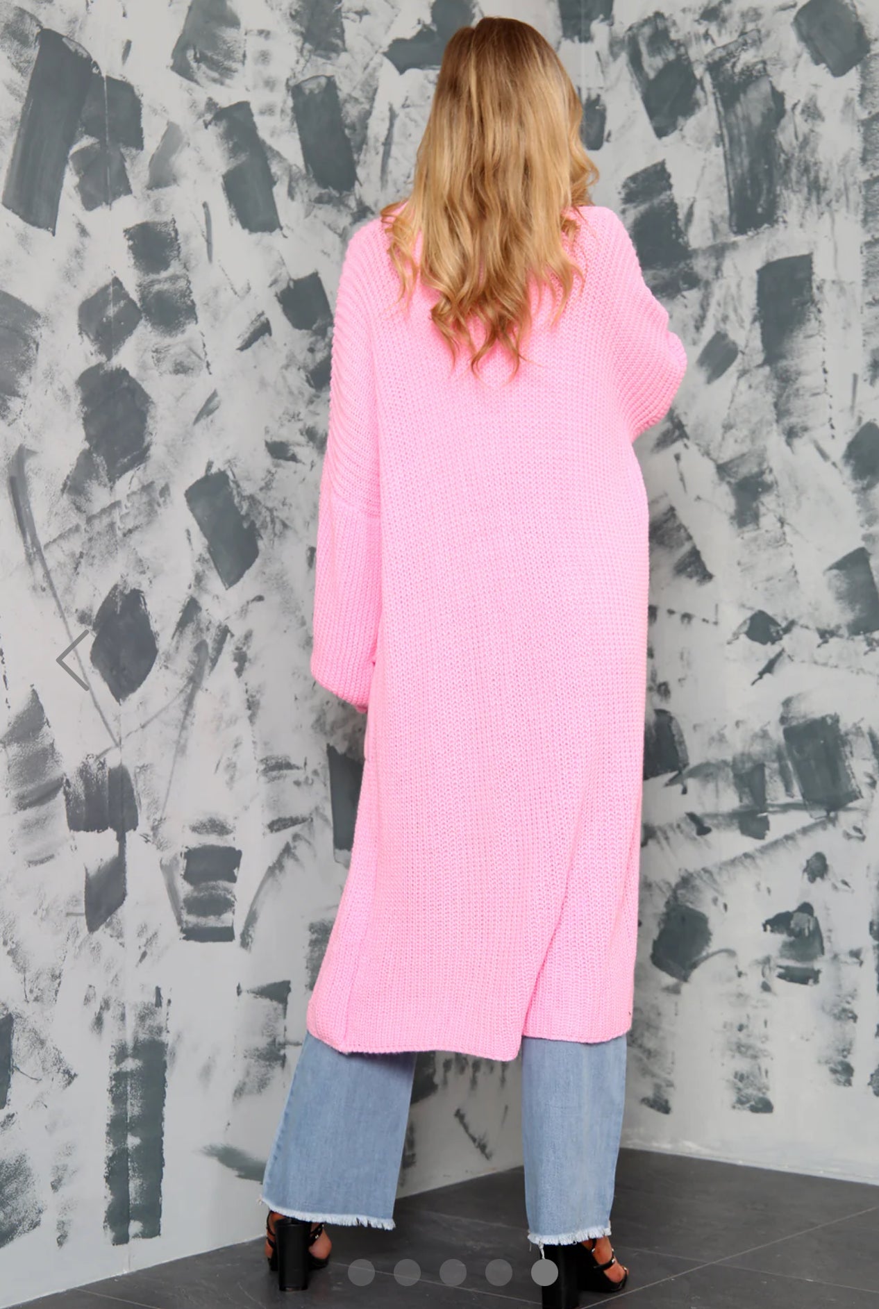 ‘Myla’ Pink Longlength Cardigan