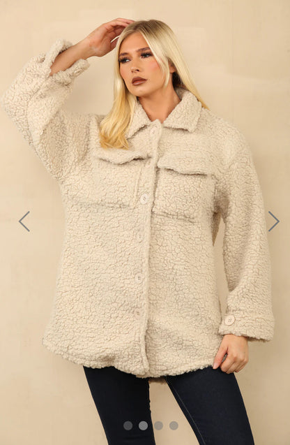 *LAST ONE* ‘Blair’ Teddy Fleece Shacket