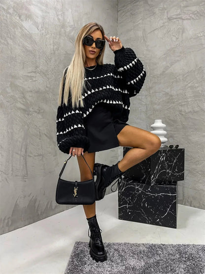 ‘Jodie’ Patterned Knitted Jumper